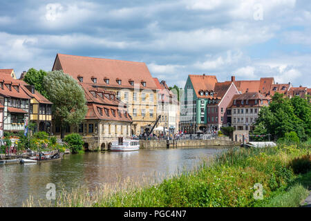 BAMBERG, Germania - 19 giugno: case di pescatori dal XIX secolo in Klein-Venedig (Piccola Venezia) a Bamberg in Germania il 19 giugno 2018. Foto Stock