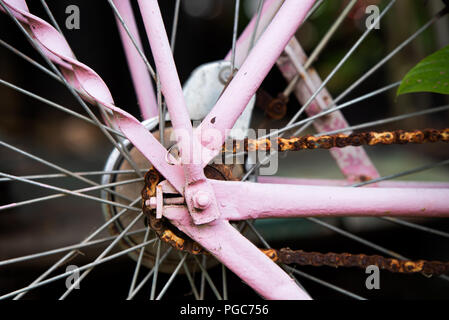 Vintage ruggine catena per bicicletta Foto Stock