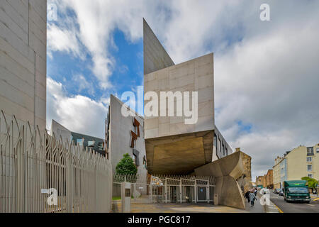 Edimburgo SCOZIA HORSE WYND edificio angolare del parlamento scozzese Foto Stock