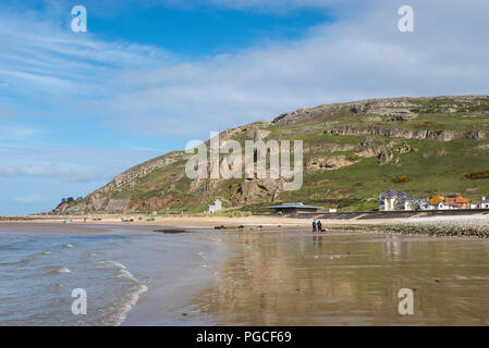 La sponda occidentale spiaggia di Llandudno sulla costa del Galles del Nord, Regno Unito. Foto Stock