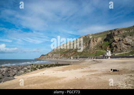 La sponda occidentale spiaggia di Llandudno sulla costa del Galles del Nord, Regno Unito. Foto Stock