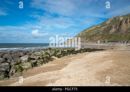 La sponda occidentale spiaggia di Llandudno sulla costa del Galles del Nord, Regno Unito. Foto Stock