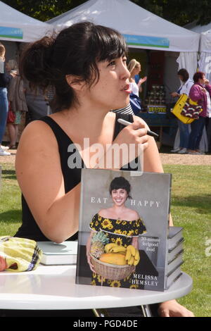 Melissa Hemsley,cibo autore e cuocere frequentato Hampton Court Palace Food Festival,Hampton Court,East Molesey,Surrey.UK Credit: Michael melia/Alamy Live News 25.08.18 Foto Stock