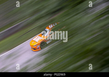 Elkhart Lake, WI, Stati Uniti d'America. 24 Ago, 2018. Andy Lally (90) Pratiche per il nono Johnsonville annuale 180 a Road America di Elkhart Lake, WI. Credito: Stephen A. Arce/ASP/ZUMA filo/Alamy Live News Foto Stock