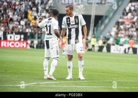 Torino, Italia. 25 Ago, 2018. durante il campionato di Serie A: Match Juventus vs Lazio. La Juventus ha vinto 2-0 a Allianz Stadium, a torino, Italia 25 Agosto 2018 Credit: Alberto Gandolfo/Pacific Press/Alamy Live News Foto Stock