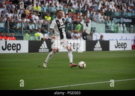 Torino, Italia. 25 Ago, 2018. durante il campionato di Serie A: Match Juventus vs Lazio. La Juventus ha vinto 2-0 a Allianz Stadium, a torino, Italia 25 Agosto 2018 Credit: Alberto Gandolfo/Pacific Press/Alamy Live News Foto Stock