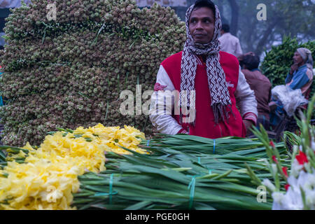 Commercio all'ingrosso mercato di fiori, godkhali,Jhikorgacha, jessore 2016 Foto Stock