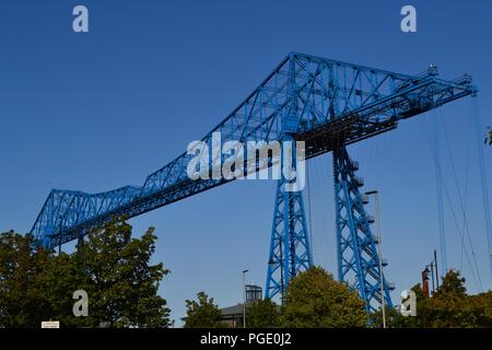 La splendida immagine della storica Transporter Bridge, Middlesbrough, Regno Unito Foto Stock