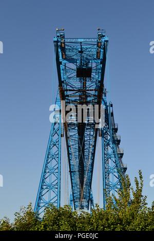 La splendida immagine della storica Transporter Bridge, Middlesbrough, Regno Unito Foto Stock