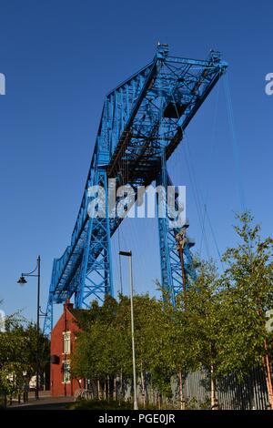 La splendida immagine della storica Transporter Bridge, Middlesbrough, Regno Unito Foto Stock