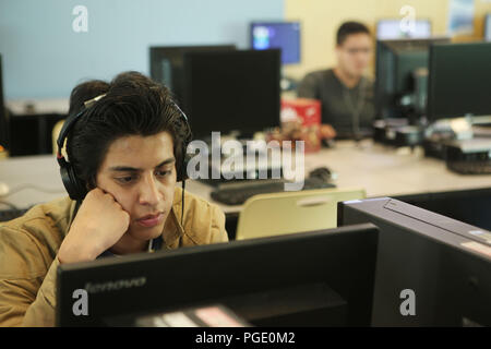 La vita universitaria a Tecnologico de Monterrey, Morelia campus, Michoacan Esudiantil vita. TEC, Tec MTY, mty, Università di spazi, Tenologica de Monterrey Foto Stock