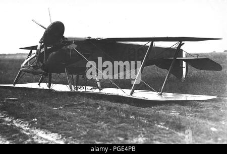 Gli aeroplani - Gli incidenti - servizio aereo. Relitto Décorétrès Campo, Fla 1917-1918 Foto Stock