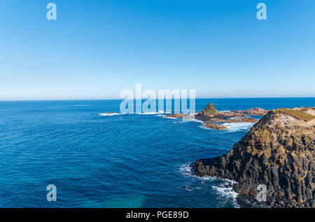 Phillip Island a piramide Rock Victoria Australia bellissima linea costiera Foto Stock