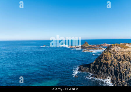 Phillip Island a piramide Rock Victoria Australia bellissima linea costiera Foto Stock