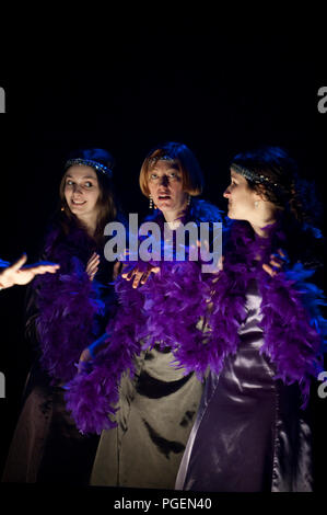 Il Broederscholen e la Heilig Hart Basisschool Tereken da Sint-Niklaas eseguendo il musical Annie (Belgio, 13/02/2009) Foto Stock