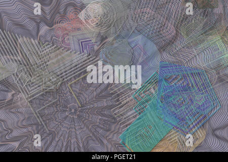 Geometrica astratta sfondo miscelati con forme disordinato design. Foto Stock