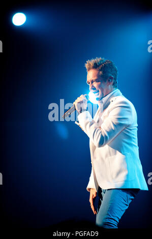 Cantante fiamminga Christoff in concerto al Schlagerfestival in Hasselt (Belgio, 31/03/2013) Foto Stock