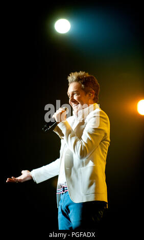 Cantante fiamminga Christoff in concerto al Schlagerfestival in Hasselt (Belgio, 31/03/2013) Foto Stock