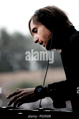 Deejay francese David Guetta al Tomorrowland festival techno in De Schorre, braccio (Belgio, 25/07/2010) Foto Stock