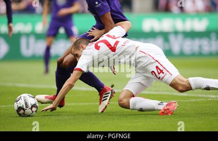 Colonia, Germania. 25 Ago, 2018. firo: 25.08.2018, calcio, 2.Bundesliga, stagione 2018/2019, 1.FC Colonia - Erzgebirge Aue Dominick DREXLER, Koln am terra | Utilizzo di credito in tutto il mondo: dpa/Alamy Live News Foto Stock