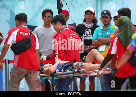 Palembang, Indonesia. 26 Ago, 2018. /Futaba Ito (JPN) Sport Arrampicata : donne finale combinata Lead presso Jakabaring Sport Center Sport Arrampicata durante il 2018 Jakarta Palembang giochi asiatici a Palembang, Indonesia . Credito: Giovanni Osada AFLO/sport/Alamy Live News Foto Stock