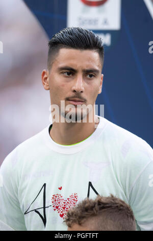 Torino, Italia. 25 Ago, 2018. Thomas Strakosha (Lazio) durante l'italiano 'Serie A' match tra Juventus 2-0 Lazio a Allianz Stadium il 24 agosto 2018 a Torino, Italia. (Foto di Maurizio Borsari/AFLO) Credito: Aflo Co. Ltd./Alamy Live News Foto Stock