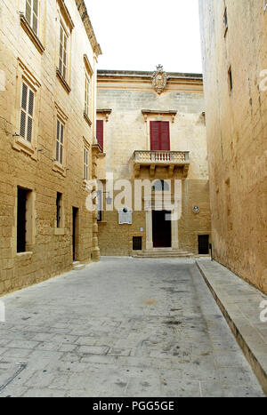 Strade di Mdina ,Malta. Foto Stock