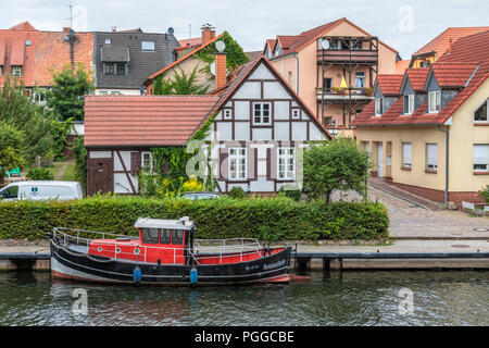 Plau am See, Meclenburgo-Pomerania Occidentale, Germania, Europa Foto Stock