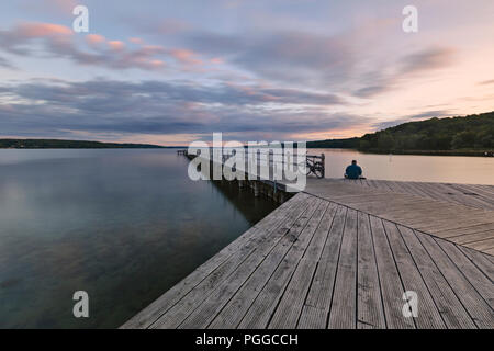Neubrandenburg, Tollensesee, Meclenburgo-Pomerania Occidentale, Germania, Europa Foto Stock