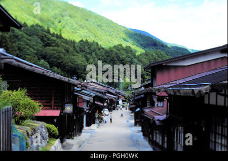 Street View al Narai-juku, Shiojiri City, Nagano, Giappone Foto Stock