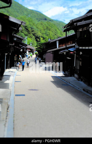 Street View al Narai-juku, Shiojiri City, Nagano, Giappone Foto Stock