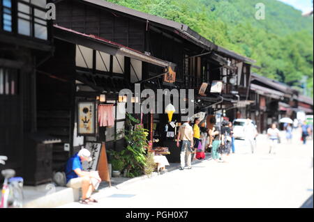 Street View al Narai-juku, Shiojiri City, Nagano, Giappone Foto Stock