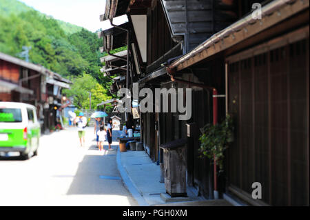 Street View al Narai-juku, Shiojiri City, Nagano, Giappone Foto Stock