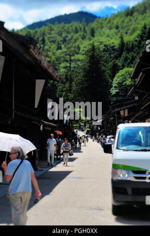 Street View al Narai-juku, Shiojiri City, Nagano, Giappone Foto Stock