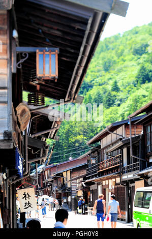 Street View al Narai-juku, Shiojiri City, Nagano, Giappone Foto Stock