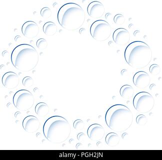 Blu bolle di sapone su sfondo bianco illustrazione vettoriale EPS10  Immagine e Vettoriale - Alamy