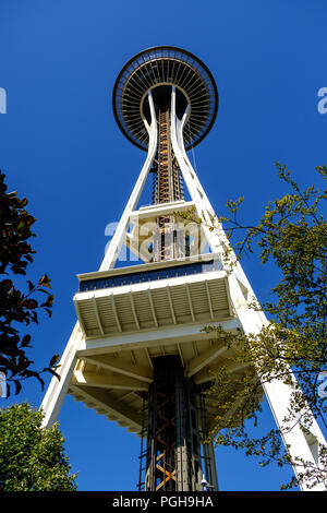 Lo Space Needle e il Seattle Center, Seattle, Stati Uniti d'America Foto Stock