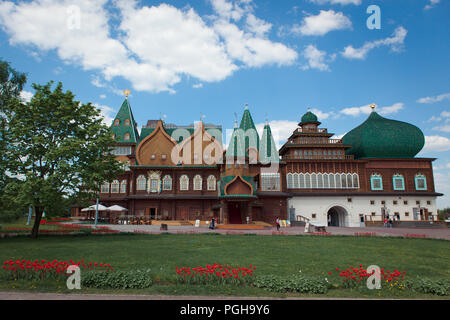 Il palazzo di legno o il Palazzo del Tsar Alexey Mikhailovich Kolomenskoe, Mosca Foto Stock