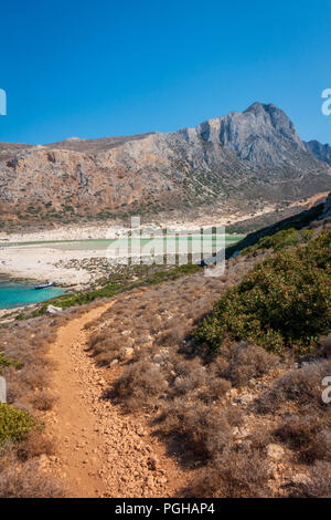 Balos Bay, penisola di Gramvousa, occidentale di Creta Foto Stock