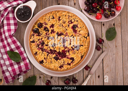Torta di ciliegie. Foto Stock