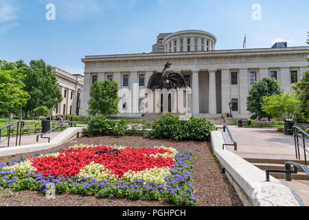 La facciata della capitale Ohio edificio nel centro di Columbus, Ohio Foto Stock