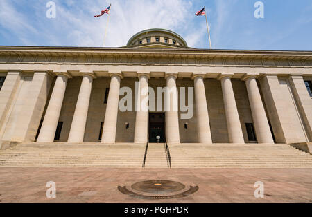 La facciata della capitale Ohio edificio nel centro di Columbus, Ohio Foto Stock