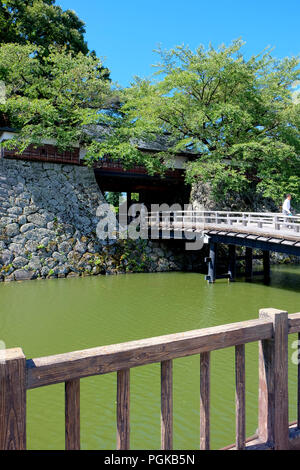 Il Gate Bridge di Takashima Castle Foto Stock