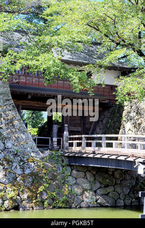 Il Gate Bridge di Takashima Castle Foto Stock