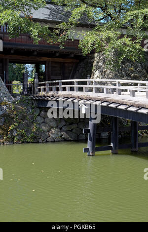 Il Gate Bridge di Takashima Castle Foto Stock