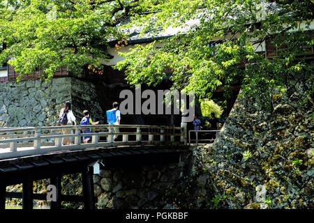 Il Gate Bridge di Takashima Castle Foto Stock