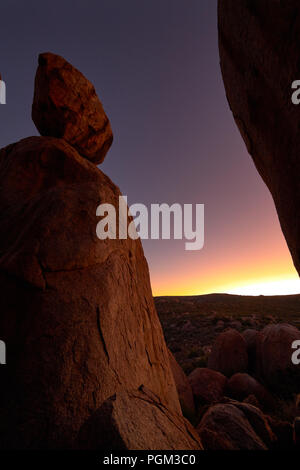 Rocce Letterklip Garies in sunset Foto Stock