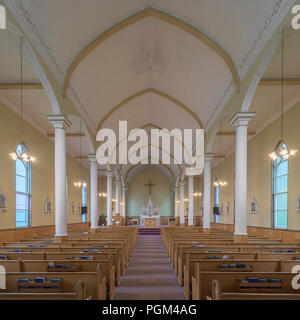 Inteiror della storica piazza San Pietro Chiesa Cattolica Romana sul Cabot Trail in Ingonish Beach, Nova Scotia Foto Stock