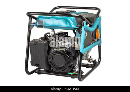 Pannello elettrico portatile generatore. AC elettrico impianto di alimentazione isolato su bianco Foto Stock
