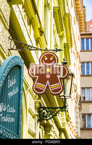 Negozio di pan di zenzero a Praga, Repubblica Ceca Foto Stock